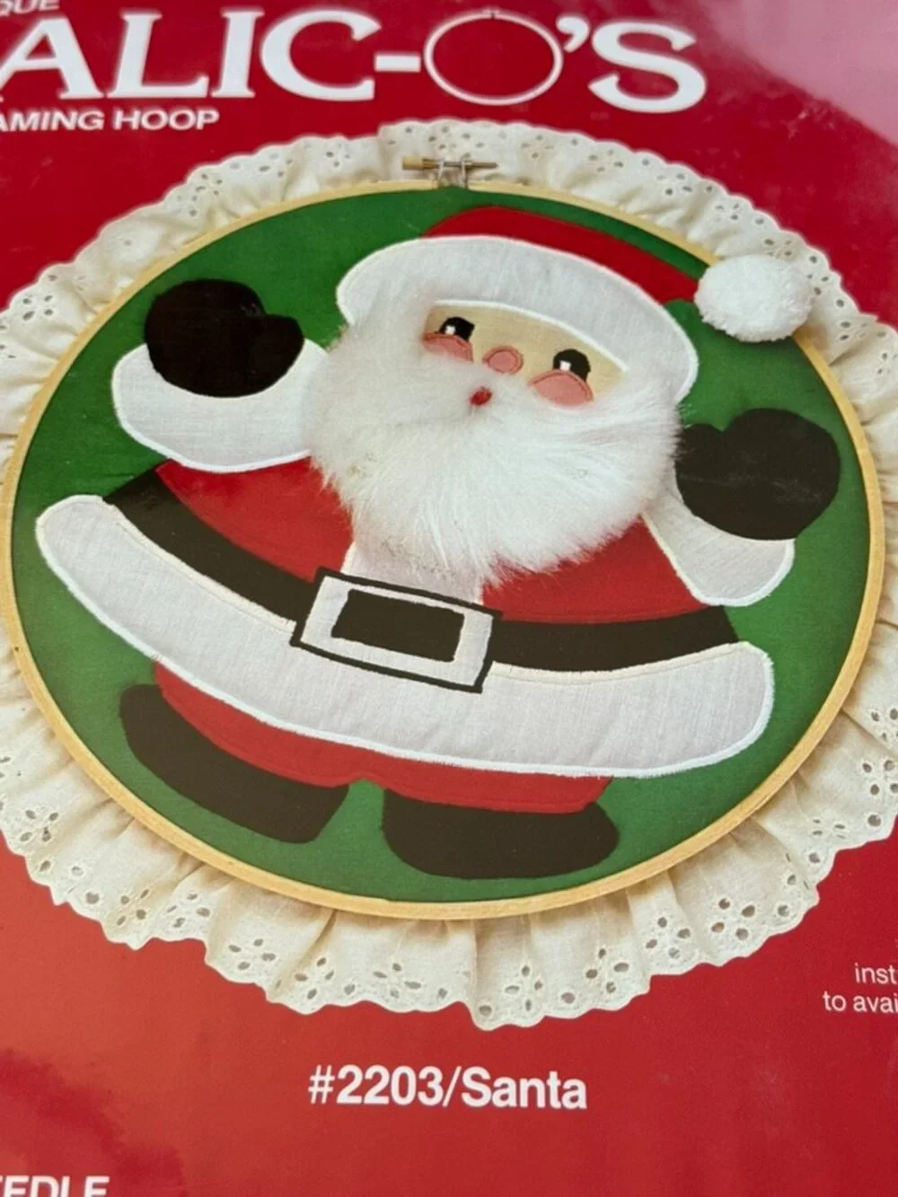 Santa Vintage 1982 Calicos Design for Needle 2203 Kit Craft Christmas Applique